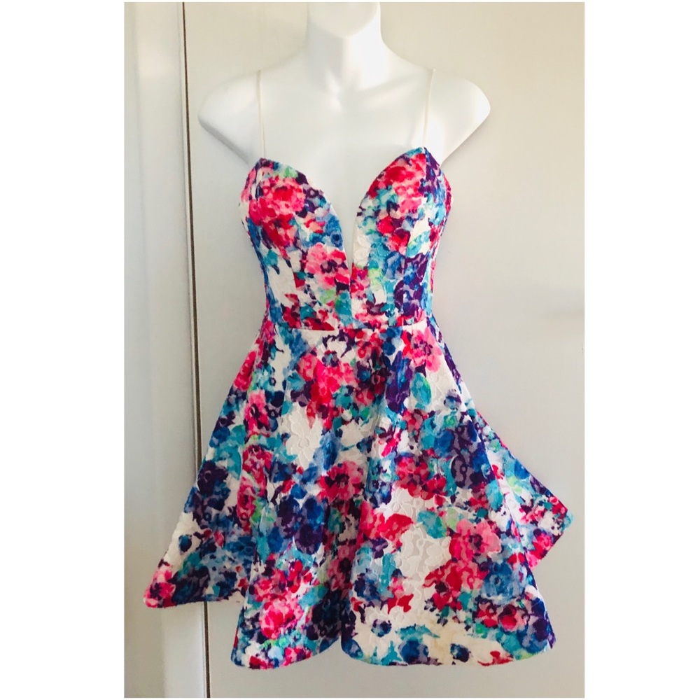 Floral spring multi color dress